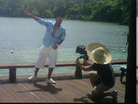 Shaggy at the Sugarcane video shoot